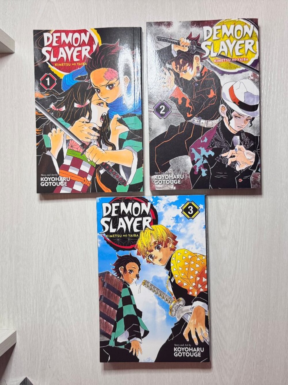 Demon Slayer Kimetsu No Yaiba Manga Volumes 1-3-English Books